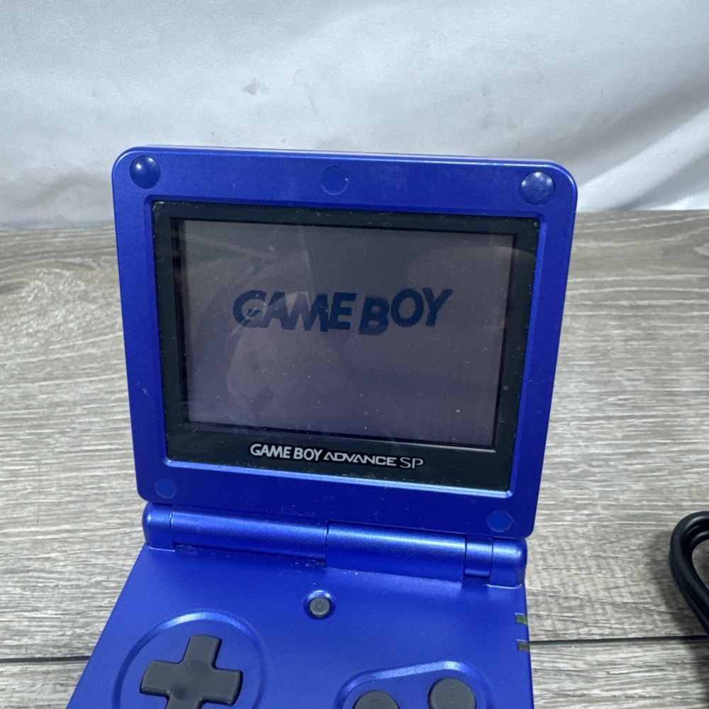 Nintendo Gameboy Advance GBA SP Console AGS-001 Blue Tested New Battery Cables - Picture 3 of 12